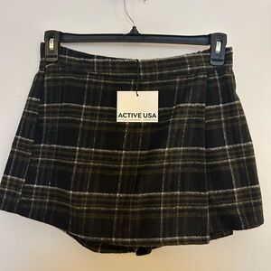 Active USA Plaid Mini Skirt/Skort